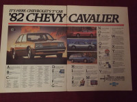 1982 Chevy Cavalier Double Page Original Ad