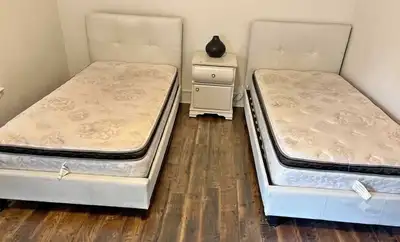 2 Twin Size Bed Frame With Mattress , View more