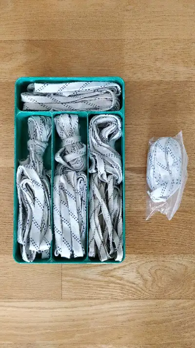 Hockey Skate Laces, White, Assorted Sizes, View more