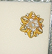 Gold Florette Brooch  & Swarovski Austrian Crystal Diamonds NEW