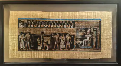 Egyptian Papyrus Painting - The Weighing of the Heart, View more