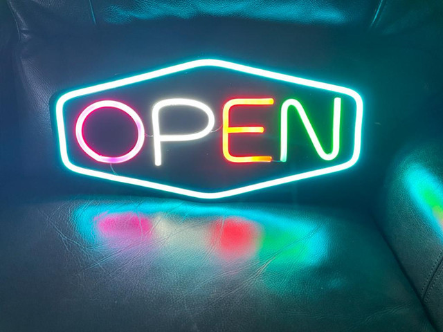 LED Neon Open Sign Ultra Bright 17 inch x 8 inch Flashing & Stea in Other Business & Industrial in Kitchener / Waterloo - Image 3