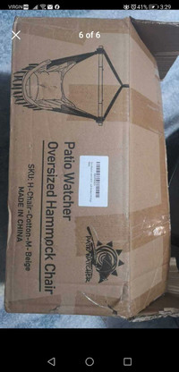New Hammock patio Chair. New in box with all parts