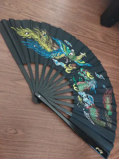 black dragon Phoenix tai chi kung fu fan, View more