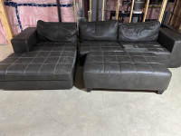 Large sectional couch with ottoman 