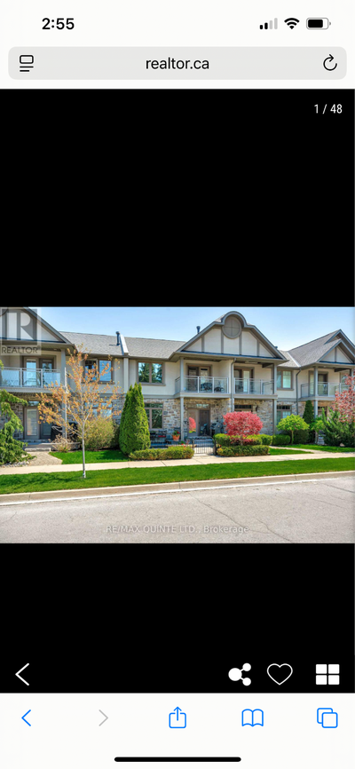 Executive Condo in Harbour Landing nestled along the shores of Bay Of Quinte.