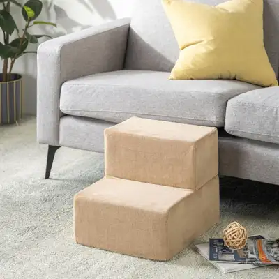NEW Zinus 2-Step Comfort Foam Pet Stairs (X-Small), View more