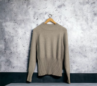 Suzy Shier Gray Mock Neck Gorgeous Sweater