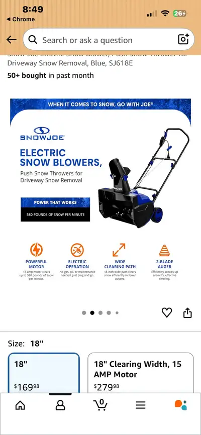 Snow Joe Snow Blower, View more