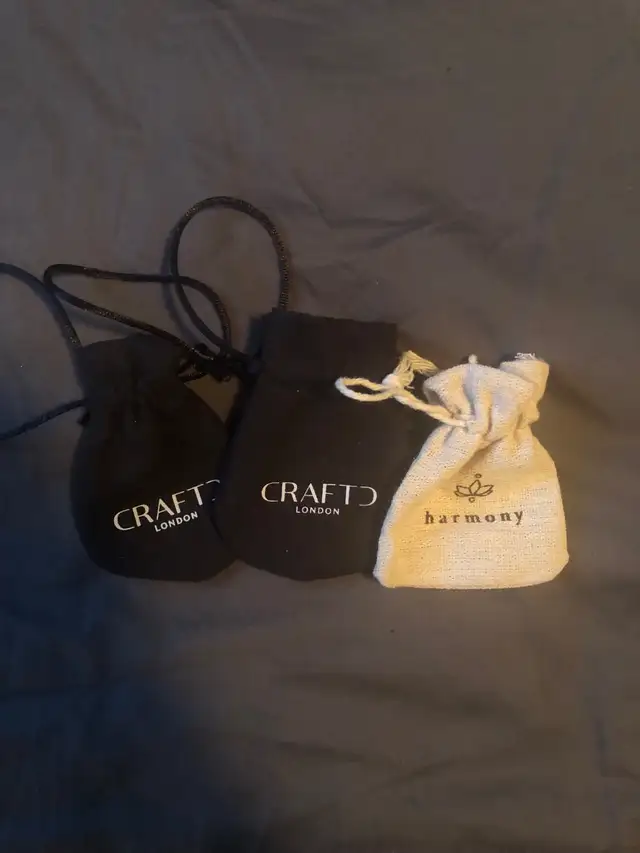 Crafted and Harmony Jewelry Pouches - Brand New!