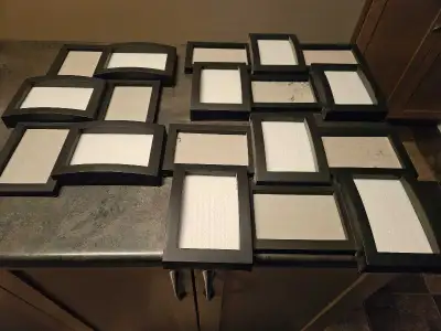 I have 3 collage picture frames, black in color. Measures 13 inches by 18 inches. Room for six 4 x 6...