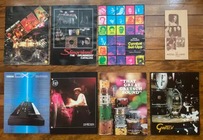 [1971-1988] Cymbals + Drums + Percussions + Synthesizer CATALOGS GRETSCH [1971] Drum Catalog (43 pag...