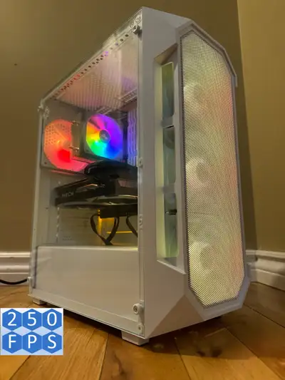 RX 6600 XT (Beats 3060) Ryzen 5 6 Cores White RGB Gaming PC, View more