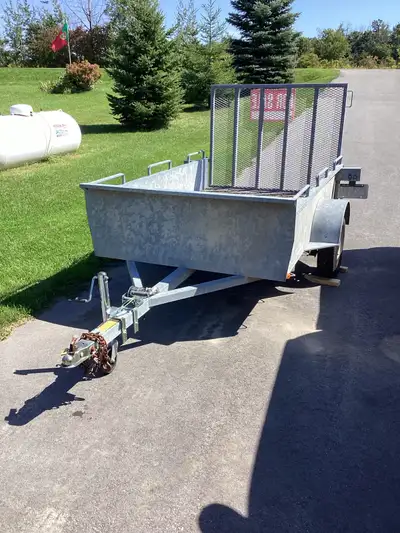 Galvanized trailer comes with 1- ramp tailgate 1- regular tailgate led lights Winch in front Tires a...