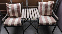 PATIO CHAIRS AND TABLE 