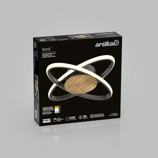 Artika Atomic 15" LED Flush Mount Ceiling Light, 1300lm 5CCT Dim in Indoor Lighting & Fans in Oshawa / Durham Region - Image 9