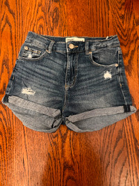 Garage dark blue jean shorts