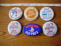 6 Sports Collectible Buttons Lot # 9