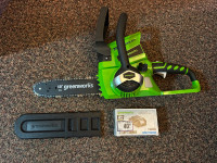 Brand New GreenWorks 24V 10-Inch Cordless Chainsaw With Battery