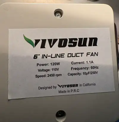Grow tent fan with speed control, View more