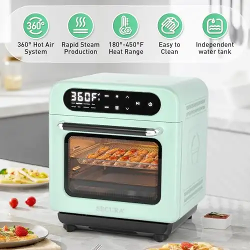 Compact 13 Qt Convection Air Fryer & Steam Oven – Multifunctiona in Heaters, Humidifiers & Dehumidifiers in Mississauga / Peel Region - Image 7