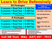 G2/G Driving Lessons by Professional Driving Instructor Scarboro