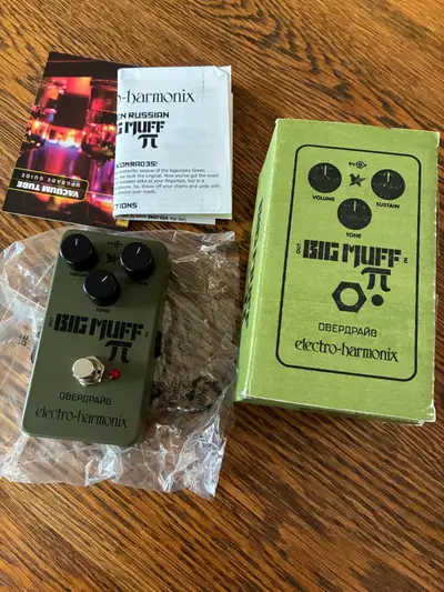 Pédale de guitare réissue Electro Harmonix Green Russian BigMuff, View more