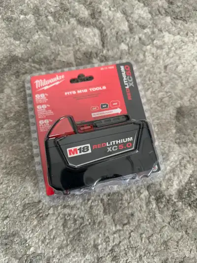 Milwaukee M18 XC 5.0ah Battery New, View more