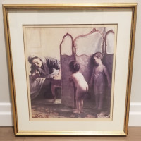Large Framed print "Before the Bath" 1892 Paul Peel
