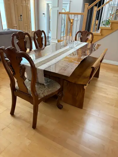 Dining room table and chairs, View more