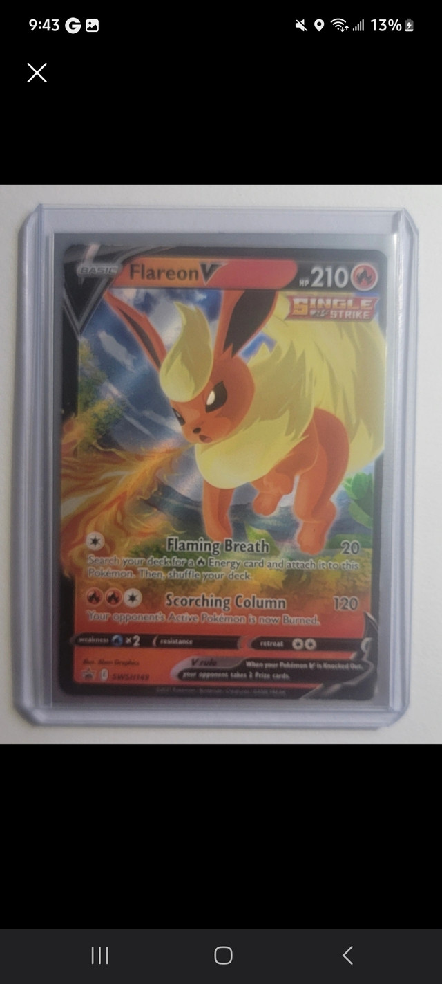 Pokémon card - Flareon V Promo ) in Arts & Collectibles in City of Toronto