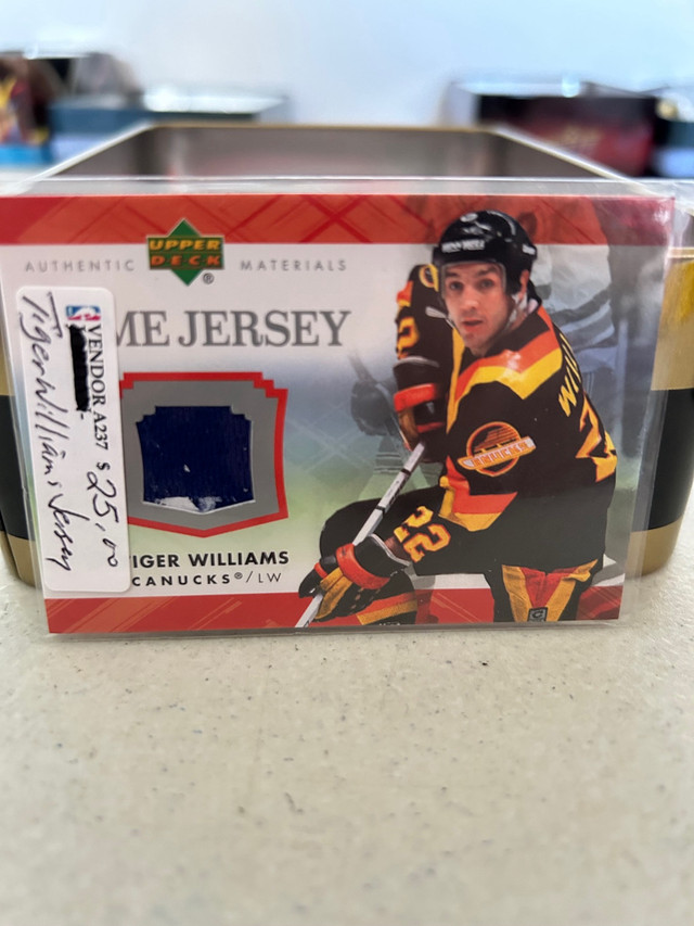 Tiger Williams CANUCKS Leafs Upper Deck Jersey Showcase 319 in Arts & Collectibles in Edmonton
