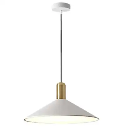 KCO Lighting Modern Cone Pendant Lighting White and Gold Pendant, View more