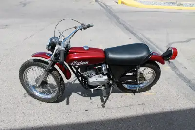 1975 Indian ME76 dirt bike. Motori Minarelli P6 engine. Bike has been hanging from the ceiling of my...