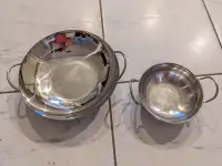 Mini stainless steel woks sets