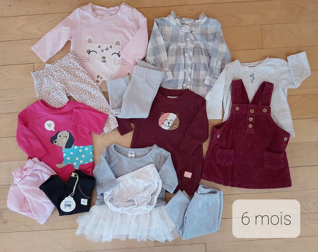 Lot de vêtements filles 6 mois dans Vêtements - 6 à 9 mois  à Longueuil/Rive Sud