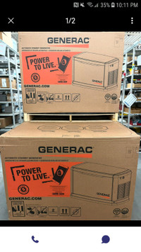 Generac generators  new in stock with transfer switches 