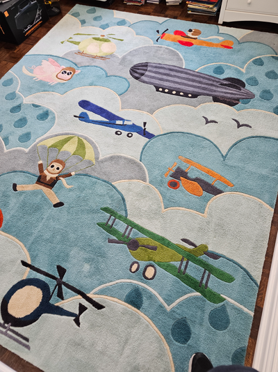 8' x 10' Airplane Rug - Boys Room, View more
