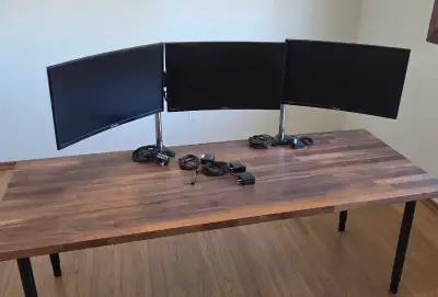 Samsung PC monitors with stand and desk, View more