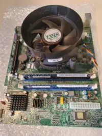 Intel Pentium Motherboard + CPU + fan