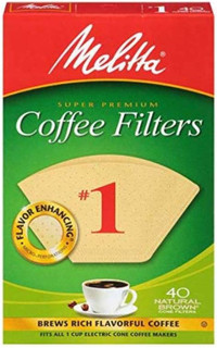 Melitta 620122 Size 1 Natural Brown Coffee Filters-CAN-B000FKJNM