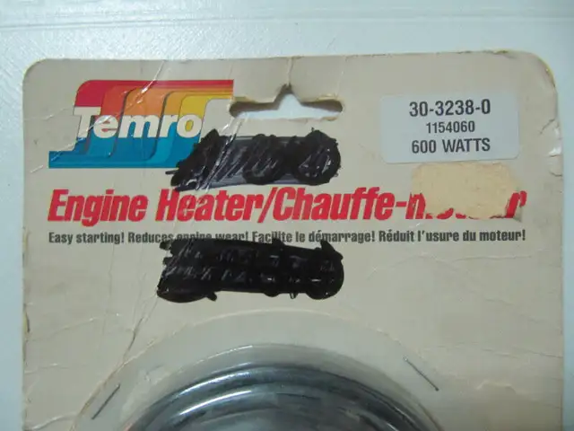 Classic Temro Item 30-3238-0 600watt Block Heater Circ 1970-80s in Arts & Collectibles in Mississauga / Peel Region - Image 2