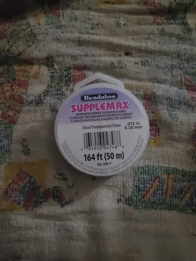 Beadalon SUPPLEMAX Monofilament Illusion Cord .012in Clear 164ft, View more
