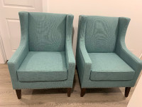 2 Wing Back Arm Chair with nail head - Brand New -