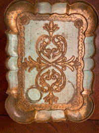 Italian Florentine jewellery plate decoration
