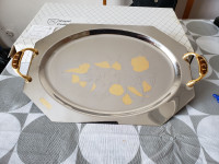 SILVER AND GOLD SERVING TRAY DESIGN