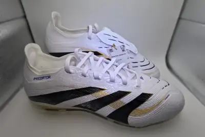 Adidas Predator League Soccer Cleats FG Size 9.5 WhiteBlackGold, View more