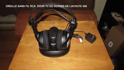 OREILLE SANS FIL RCA  POUR TV OU AUTRES BATTERIE 2AA PEUT  METRE, View more