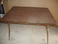 Vintage Arborite Kitchen Table with Extension Leaf