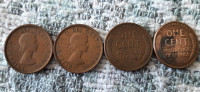 1957 Canadian & US. Pennies